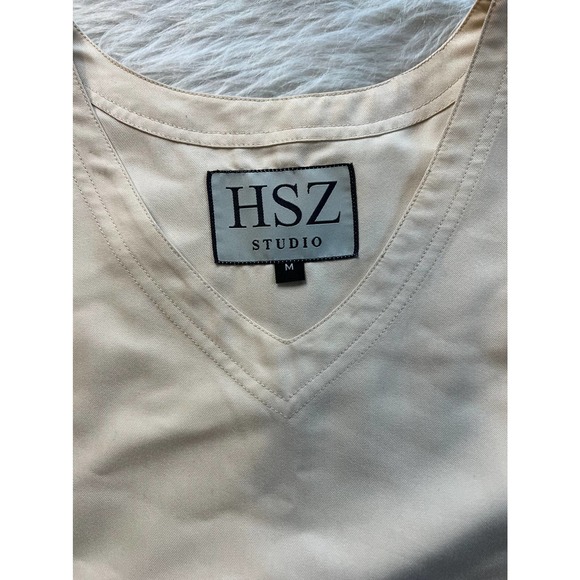 HSZ Studio Vintage Canvas sleeveless midi dress cream size medium - Picture 7 of 8